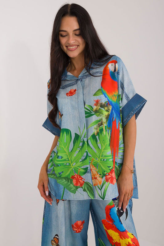 Риза с къс ръкав Italy Moda 198371
