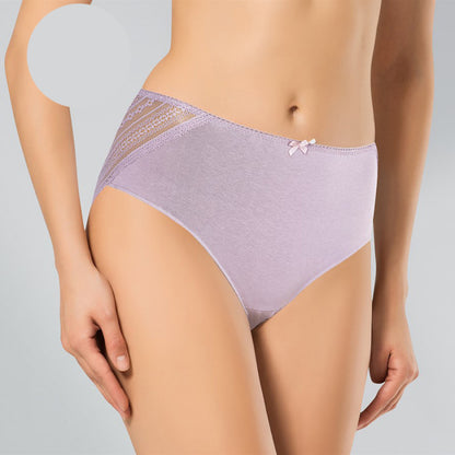 Памучни дантелени бикини с висока талия ND-2017