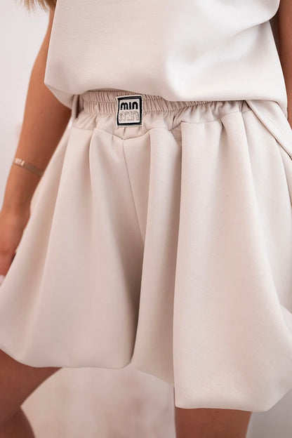 Дамски комплект с блуза без ръкав и широки къси панталони ART2018