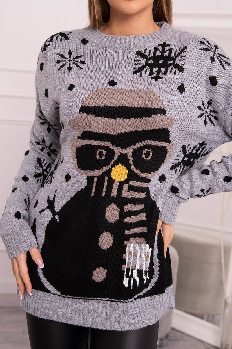 Коледен пуловер със снежен човек 2021-16