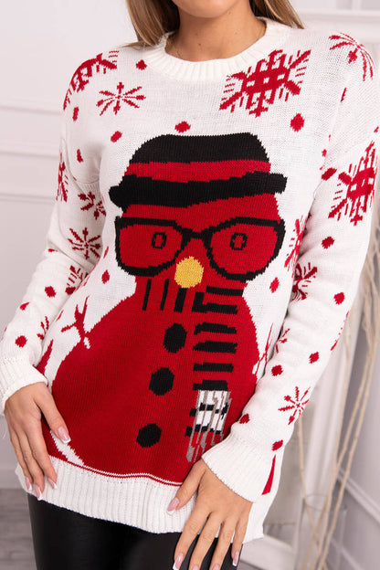 Коледен пуловер със снежен човек 2021-16