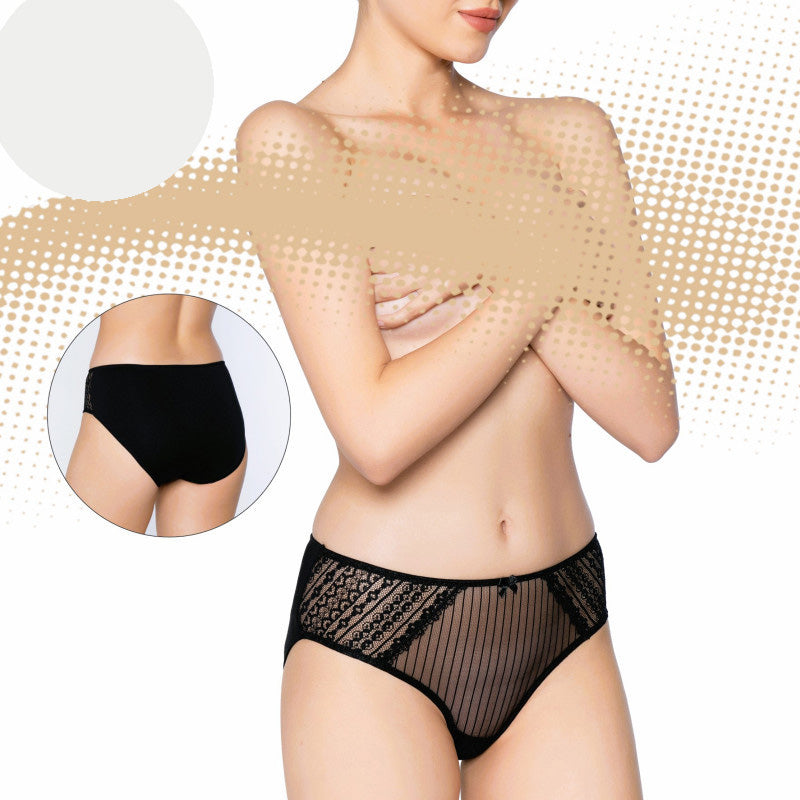 Памучни бикини с дантела и модал BY-2033