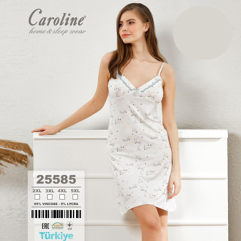Къса нощница с тънки презрамки и в макси размери 20585