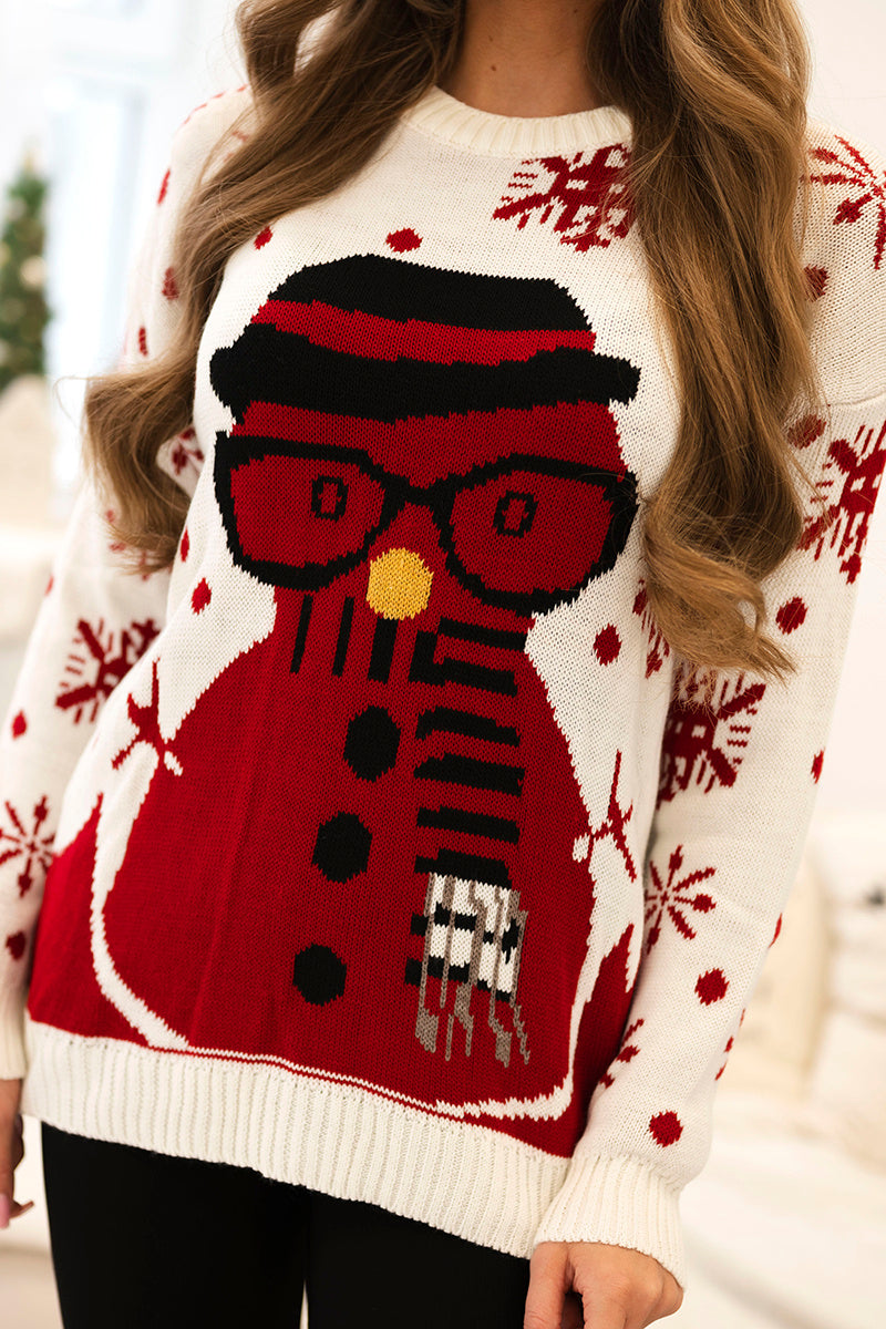 Суитшърт с коледен мотив снежен човек
