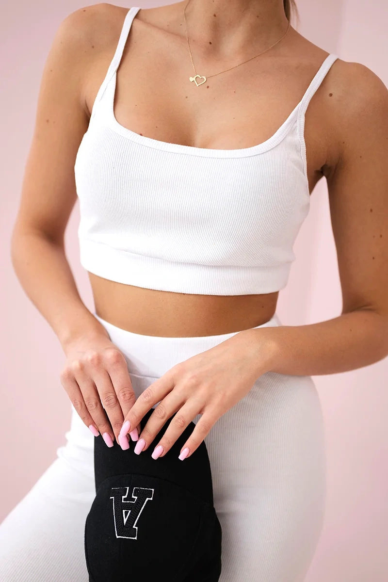 Комплект с раиран топ и блуза