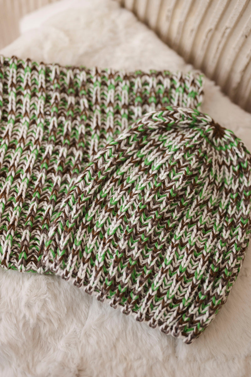 Комплект шапка и яка от акрил и вълна