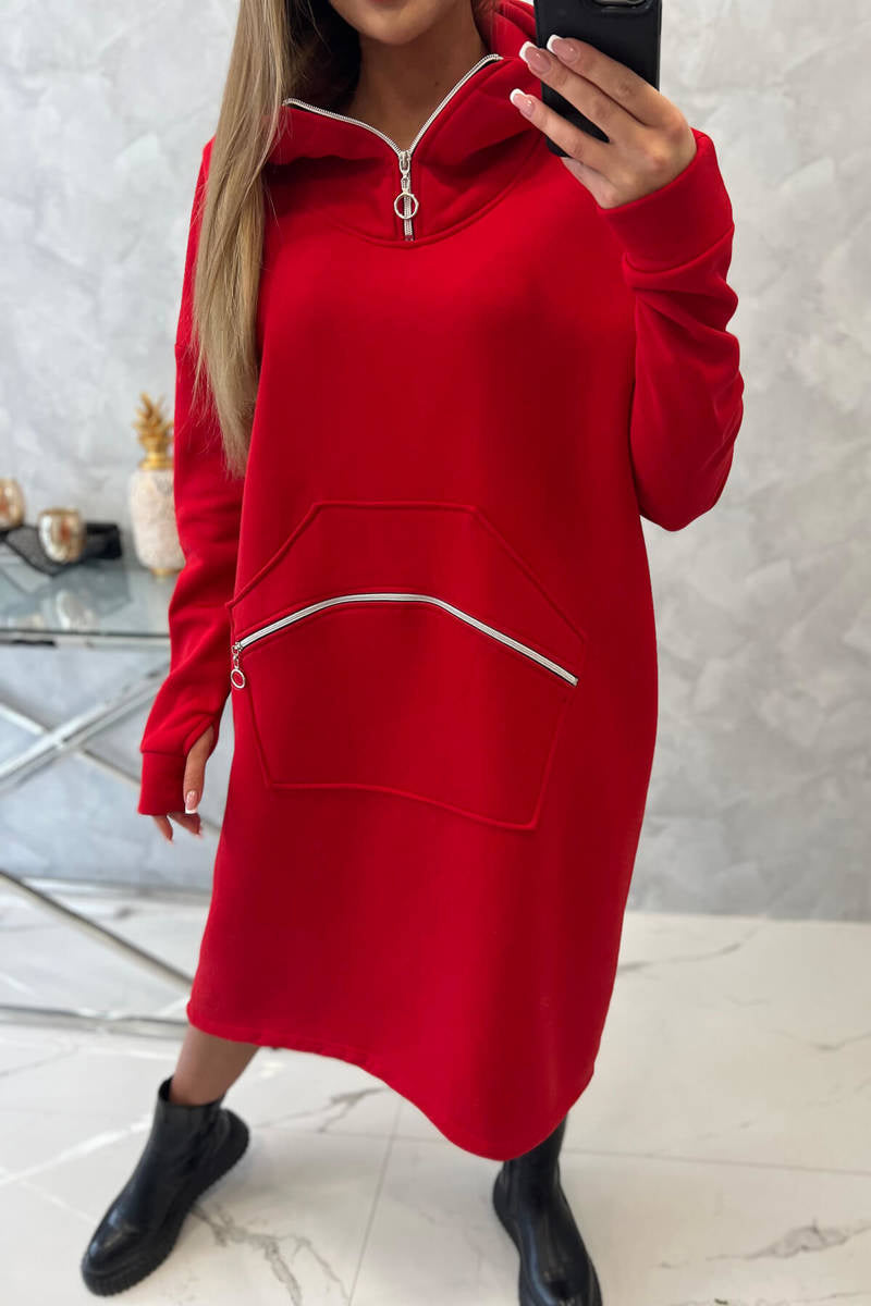 Изолирана рокля с качулка