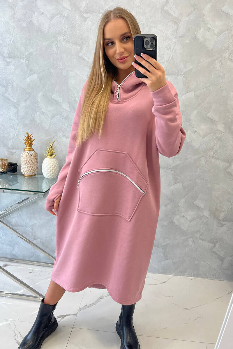 Изолирана рокля с качулка