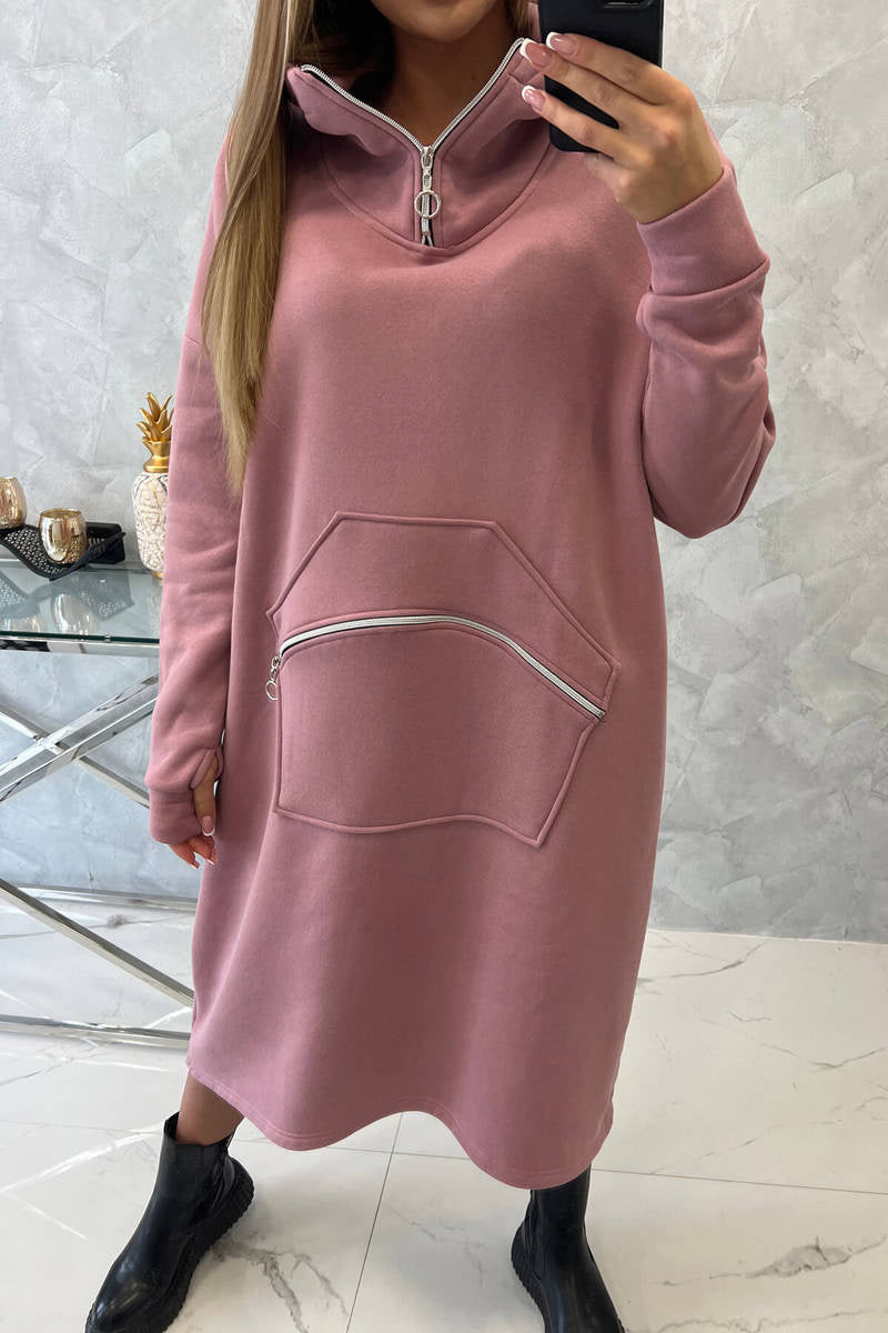 Изолирана рокля с качулка