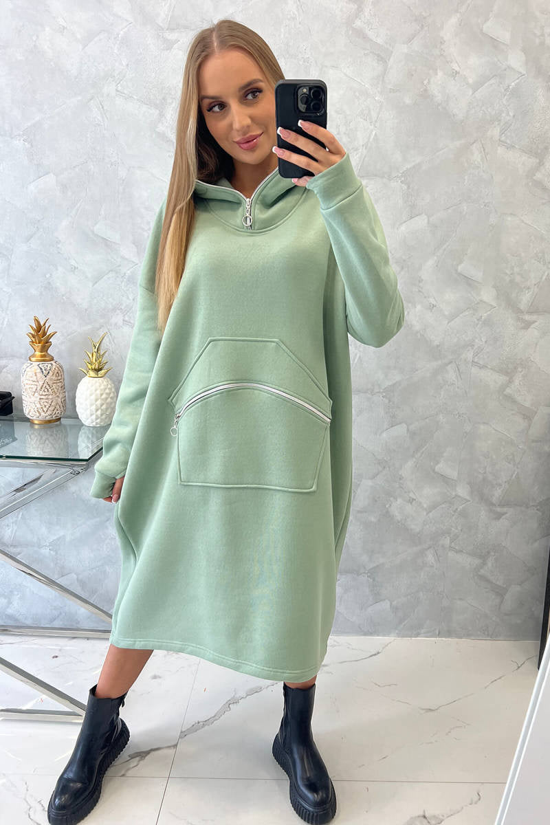 Изолирана рокля с качулка