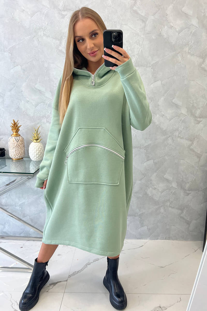 Изолирана рокля с качулка