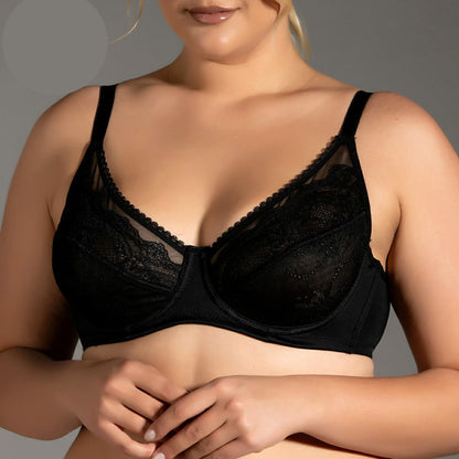 Дантелен минимизиращ сутиен с мека чашка GO-2301