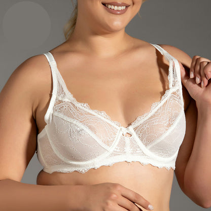 Дантелен минимизиращ сутиен без подплънки GO-2302