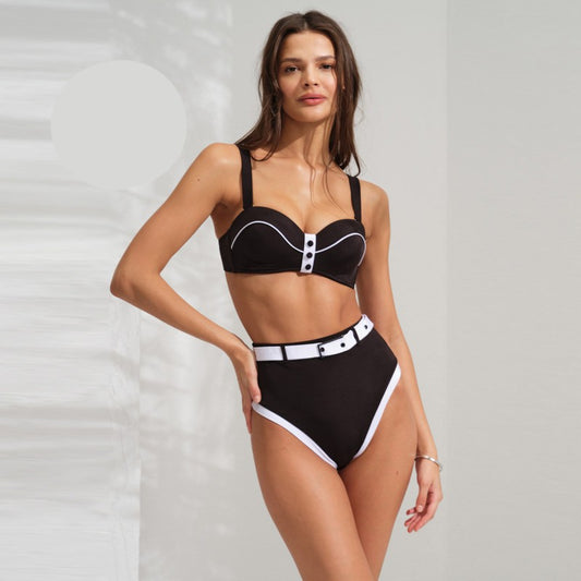 Черен бански от две части  NG-231203