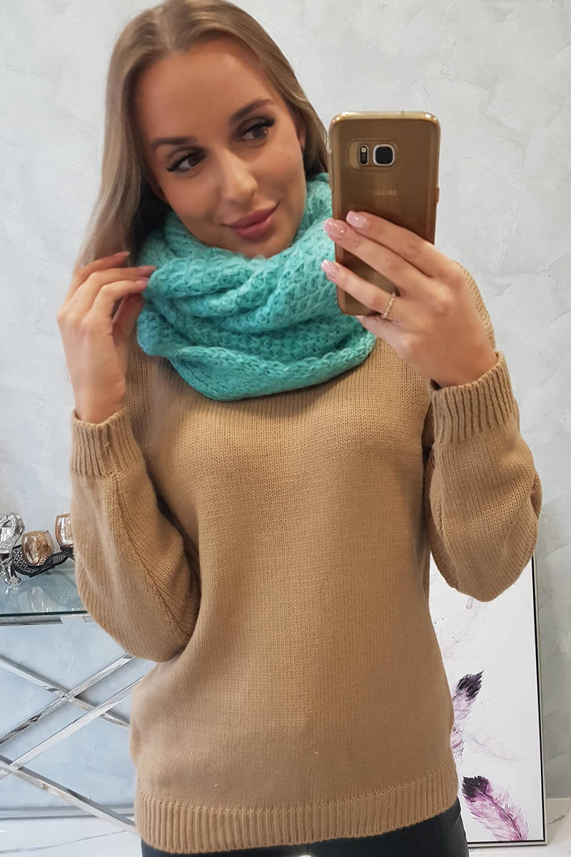 Топъл шал цилиндър от вълна и акрил