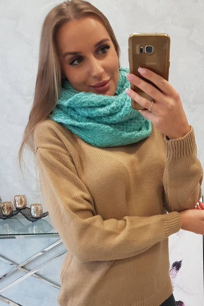 Топъл шал цилиндър от вълна и акрил