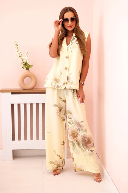 Дамски комплект от вискоза с потник и панталон 235