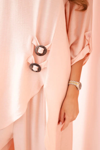 Дамски комплект от вискоза с туника и широк панталон ART24067