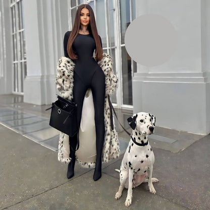 Черен комплект от клин с боди FT-2599