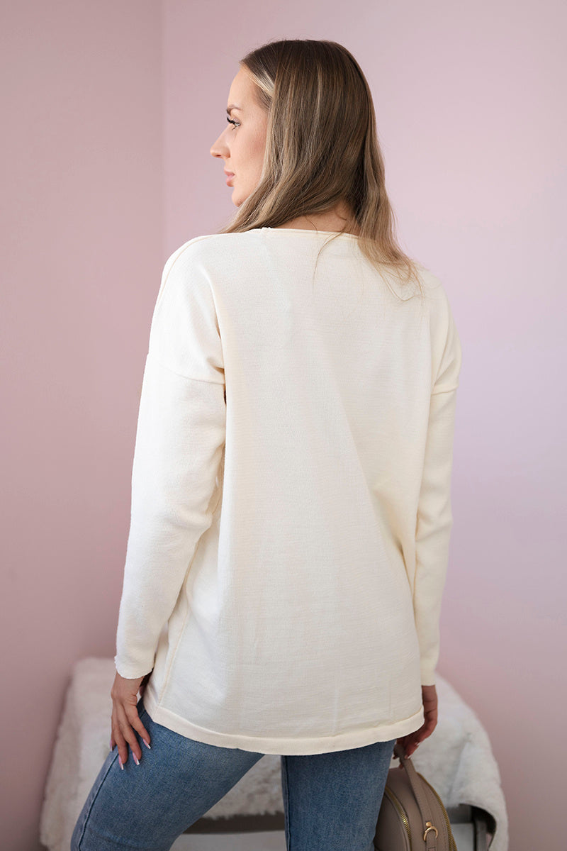 Пуловер с предни джобове