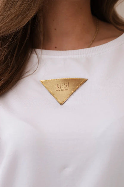 Памучна блуза с волани на раменете