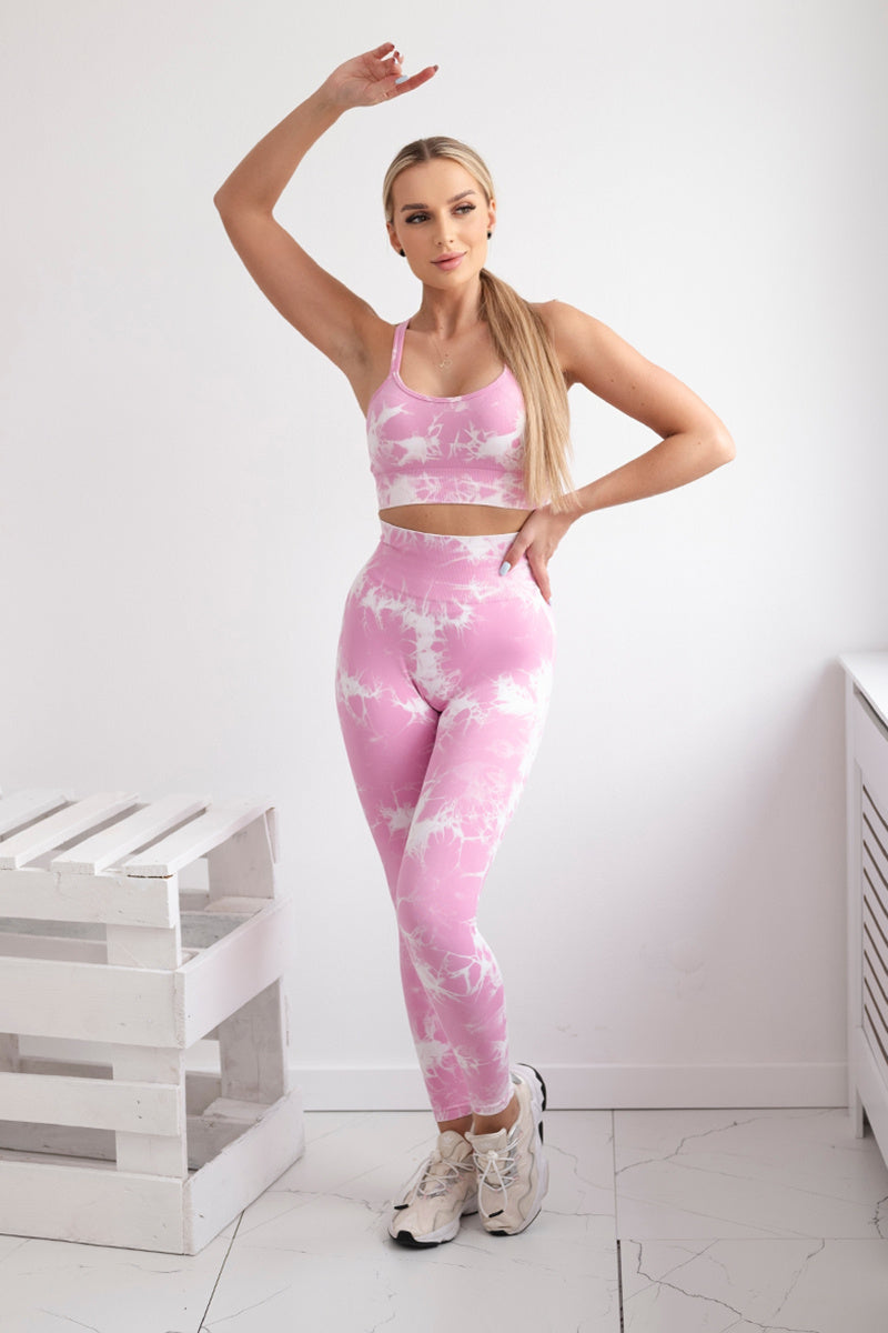 Комплект за фитнес с топ и пуш-ъп клин