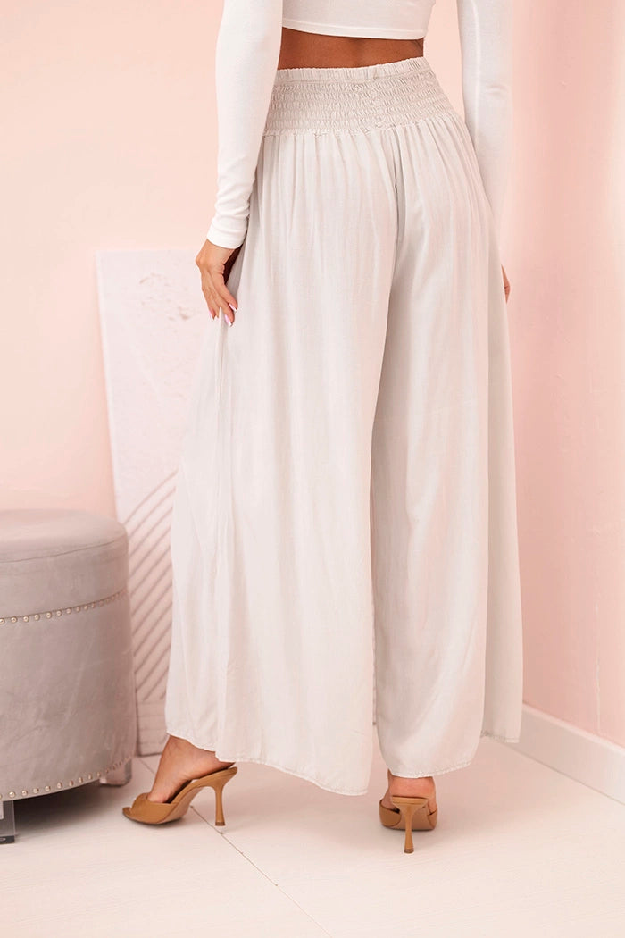 Дамски вискозен панталон с ластик на талията 3069