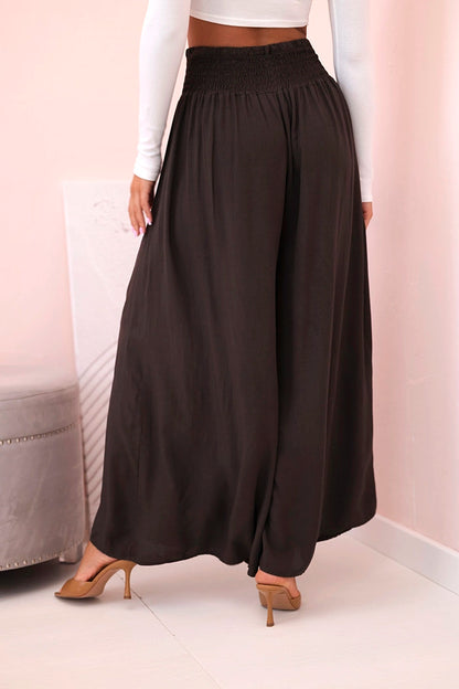 Дамски вискозен панталон с ластик на талията 3069