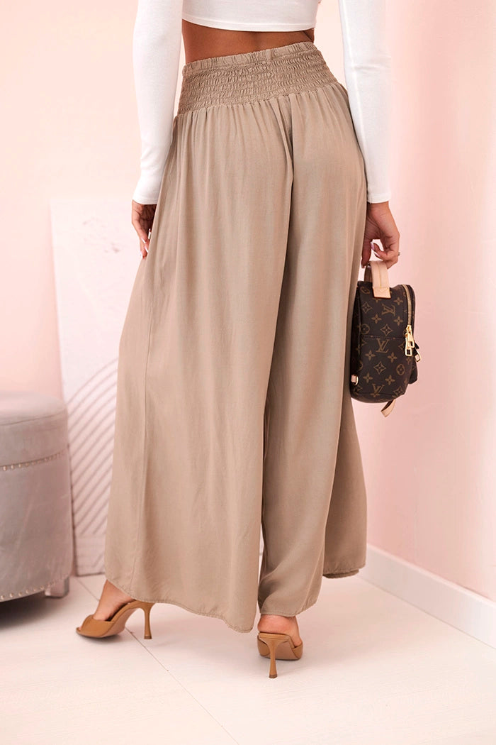 Дамски вискозен панталон с ластик на талията 3069