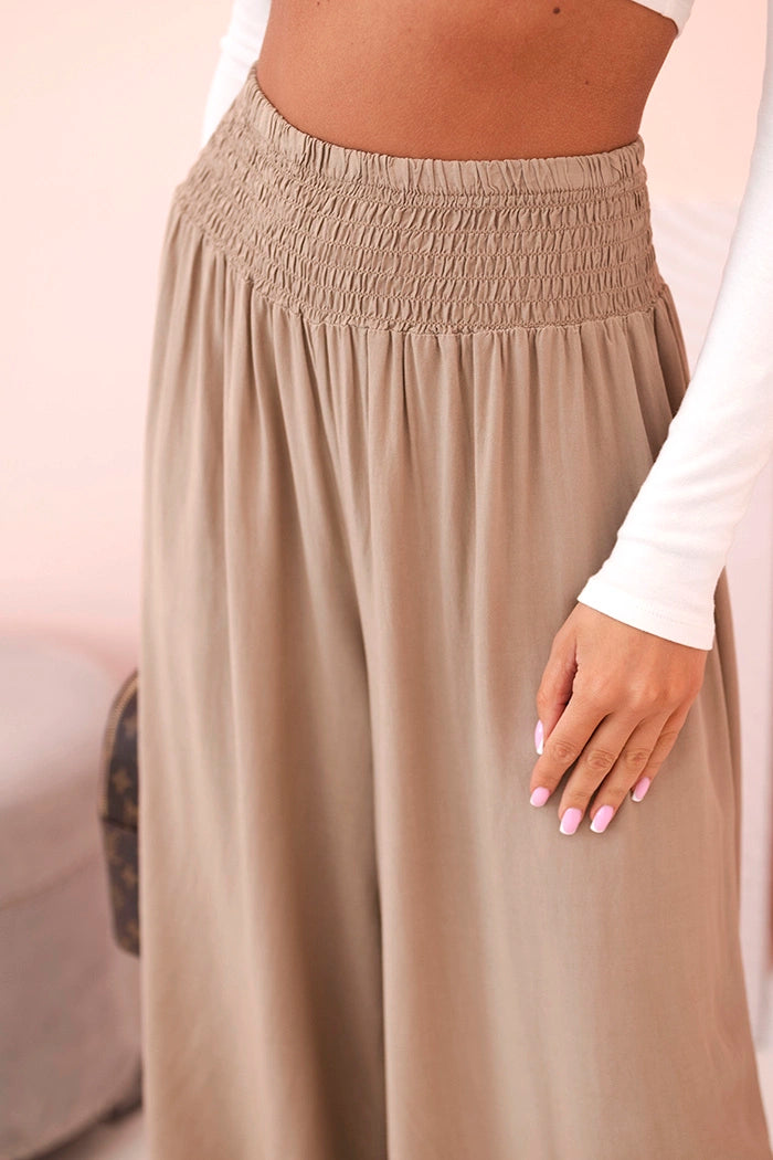 Дамски вискозен панталон с ластик на талията 3069