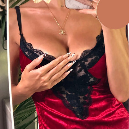 Кадифено боди с дантела MS-3117