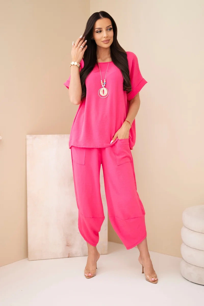 Комплект от блуза и панталон от вискоза