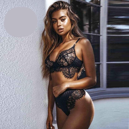 Дантелен бралет комплект с прашка MS-3223