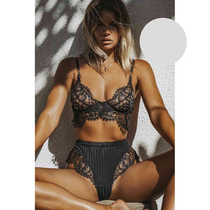 Дантелен бралет комплект с прашка MS-3223