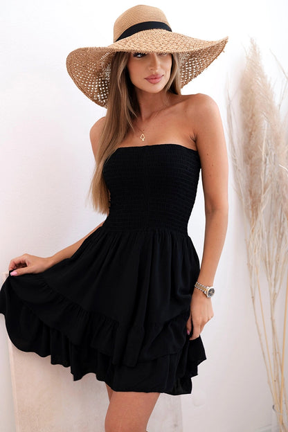 Дамска вискозна рокля с волани 3245