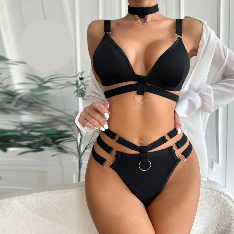 Секси черен комплект NL-3472