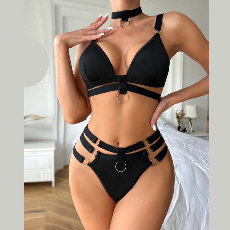 Секси черен комплект NL-3472