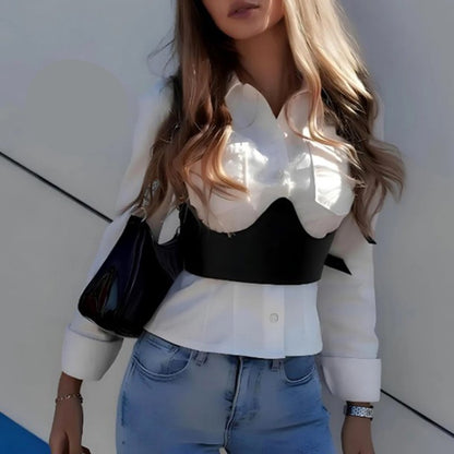 Черен харнес колан - корсет с регулируеми презрамки LT-3489