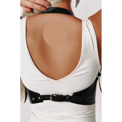 Черен харнес колан - корсет с регулируеми презрамки LT-3489