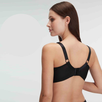 Черен сутиен с меки чаши и банели A-3788