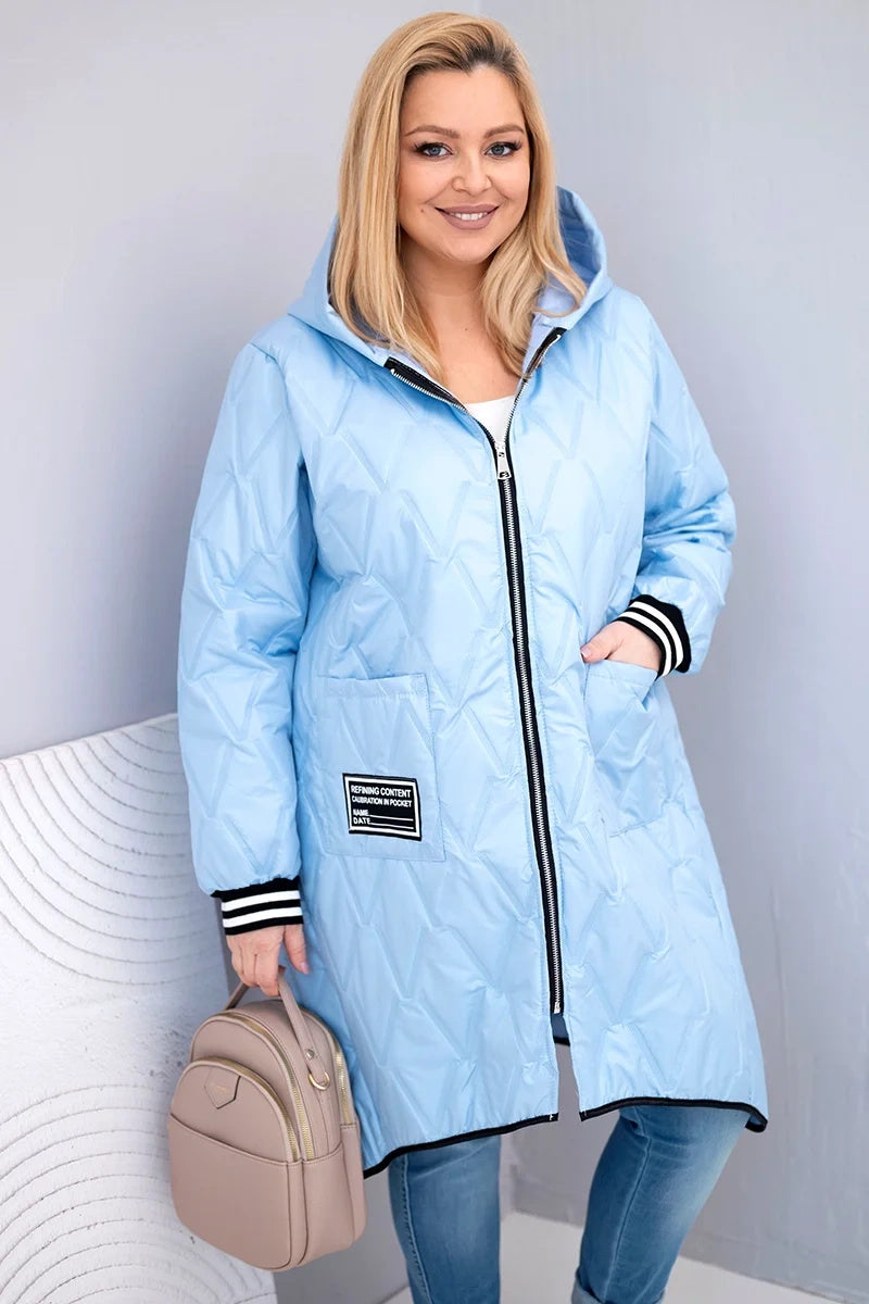 Памучно яке с качулка и спортни маншети
