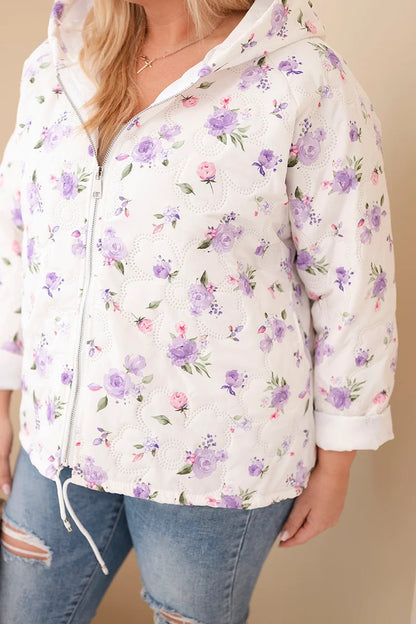 Плюс размер яке с флорален принт