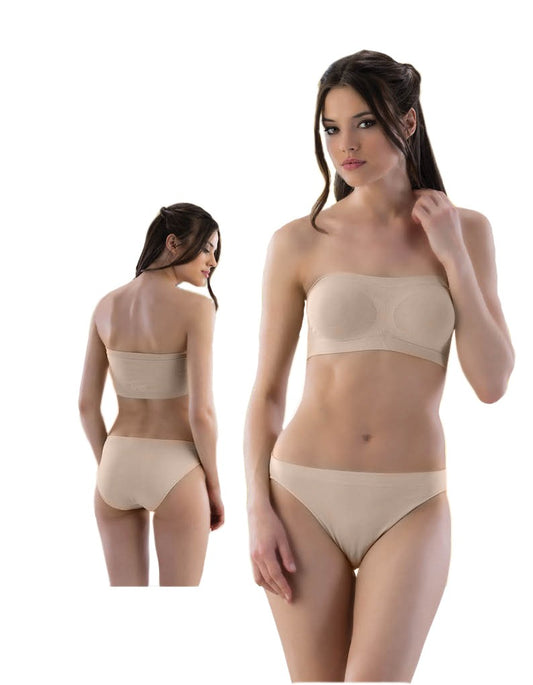 Стягащо бюстие без презрамки с подплънка 4022