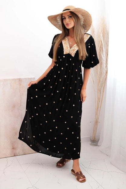 Дамска рокля от вискоза с връзка на гърба 4032