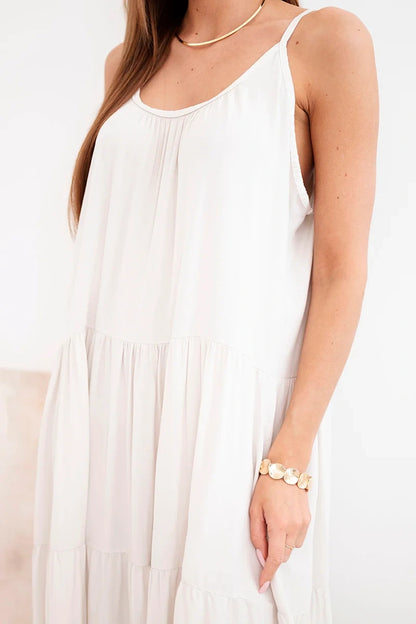 Свободна макси рокля с връзки на раменете