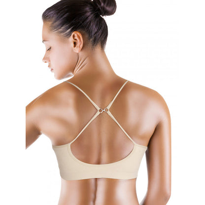Спортен безшевен сутиен с кръстосани презрамки 4100