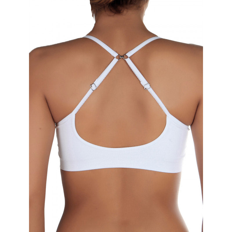 Спортен безшевен сутиен с кръстосани презрамки 4100