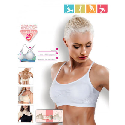 Спортен безшевен сутиен с кръстосани презрамки 4100