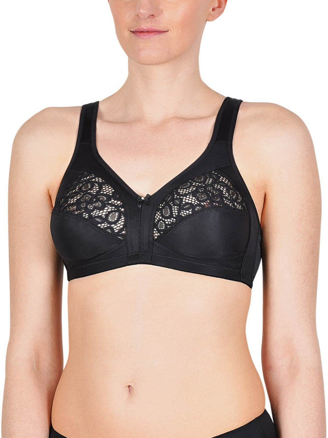 Еластичен сутиен с меки чаши без банели NATURANA 5046 - черно