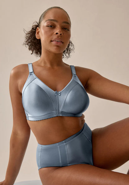 Сутиен с меки чаши без банели NATURANA 5063 - сиво